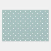 Cute Pastel Mint Green With White Polka Dot Spots Geschenkpapier Set (Vorderseite 2)