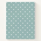 Cute Pastel Mint Green With White Polka Dot Spots Notizblock (Rückseite)