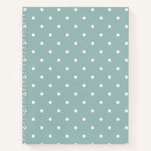 Cute Pastel Mint Green With White Polka Dot Spots Notizblock (Vorderseite)