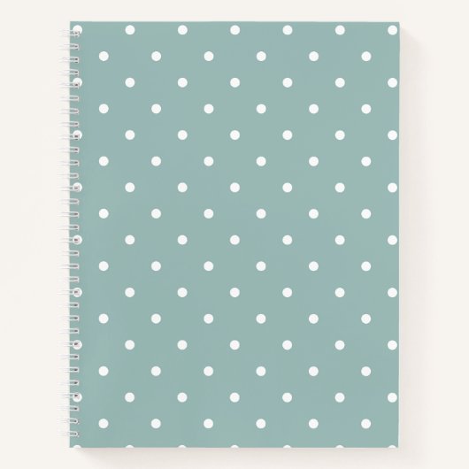Cute Pastel Mint Green With White Polka Dot Spots Notizblock (Vorderseite)
