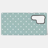 Cute Pastel Mint Green With White Polka Dot Spots Samsung Galaxy Hülle (Rückseite (Horizontal))