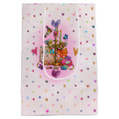 Cute Pastel Mittlere Geschenktüte (Rückseite)