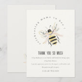 Cute Pastel Mum To Bee Neutral Baby Shower Dankeskarte (Vorne/Hinten)