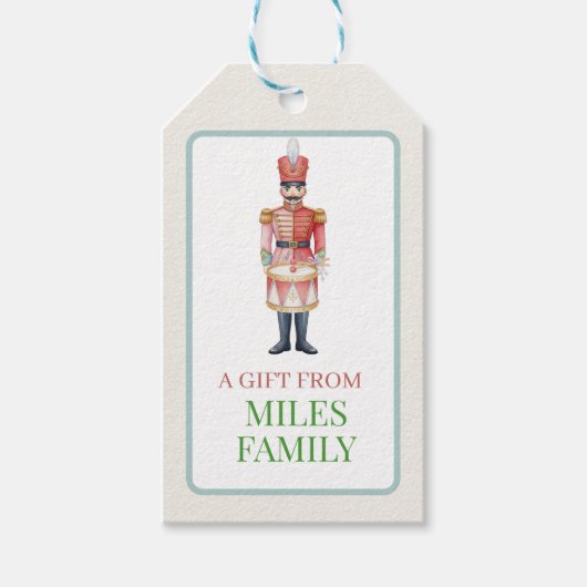 Cute Pastel Nutcracker Christmas Ornament Geschenkanhänger (Vorderseite)