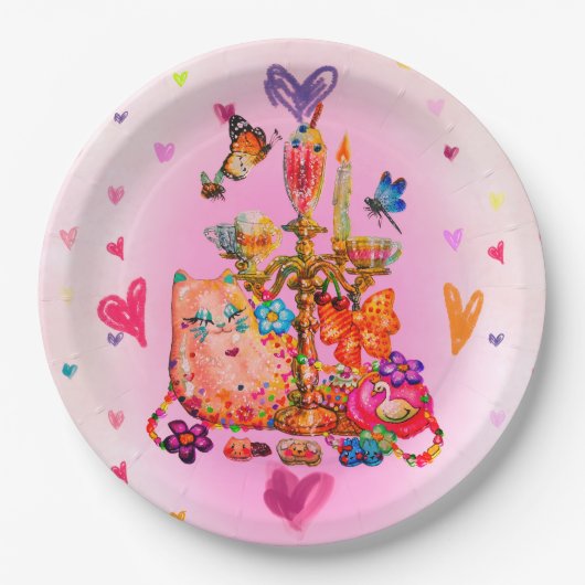 Cute Pastel Pappteller (Vorderseite)