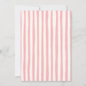 Cute Pastel Pink Bunny Floral Birthday Einladung (Rückseite)