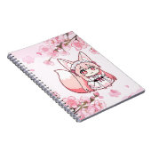 Cute Pastel Pink Chibi FoxGirl  Notizblock (Rechte Seite)