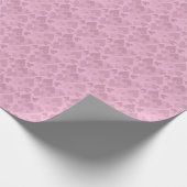 Cute Pastel Pink Heart Pattern Girly Geschenkpapier (Ecke)