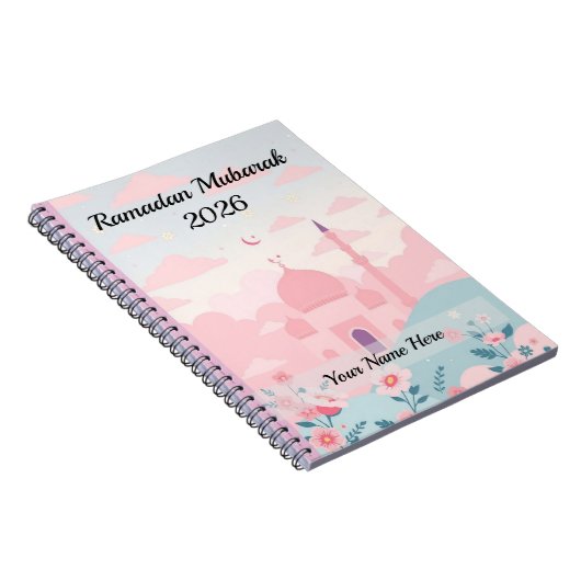 Cute Pastel Pink Ramadan Notizblock (Rechte Seite)