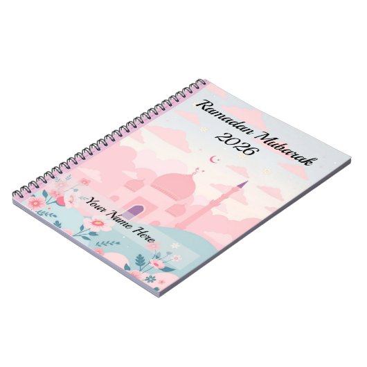 Cute Pastel Pink Ramadan Notizblock (Linke Seite)