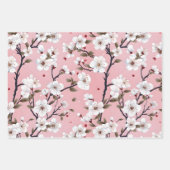 Cute Pastel Pink White Sakura Tree Branch Asian Geschenkpapier Set (Vorderseite)