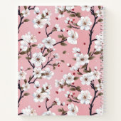 Cute Pastel Pink White Sakura Tree Branch Asian Notizblock (Rückseite)