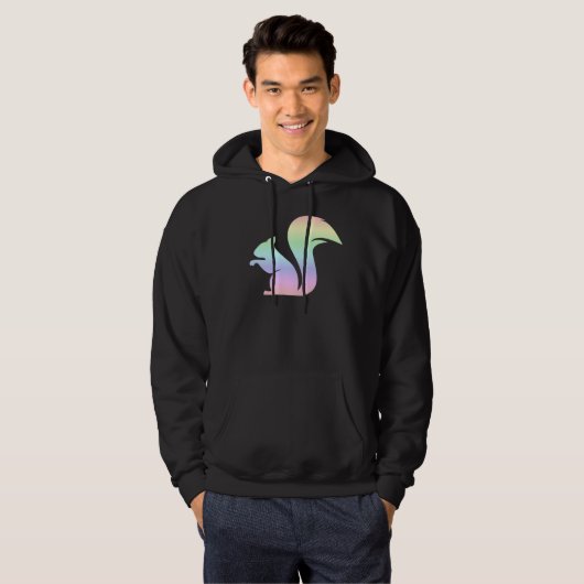 Cute Pastel Rainbow Squirrel Hoodie (Vorne ganz)