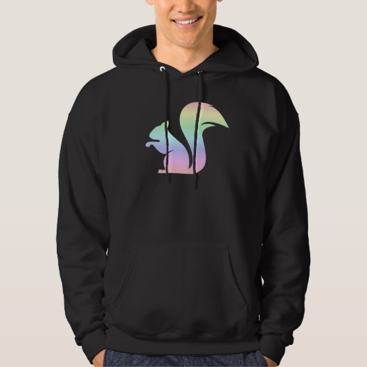Cute Pastel Rainbow Squirrel Hoodie (Vorderseite)