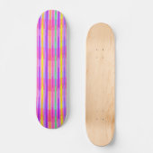 Cute Pastel Rainbow Stripes Skateboard (Vorderseite)