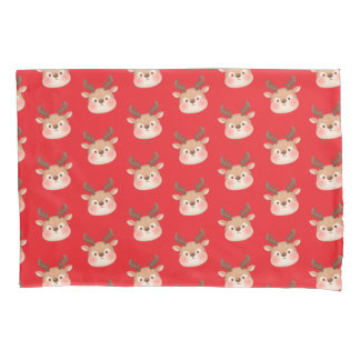 Cute Pastel Reindeer Head Kissenbezug