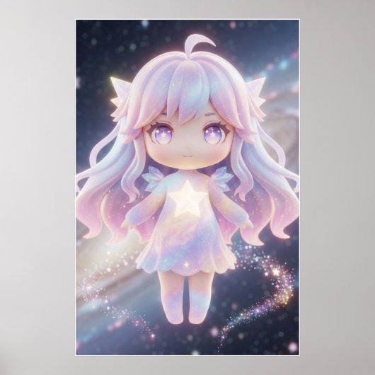 Cute Pastel Star Fairy Art Poster (Vorne)