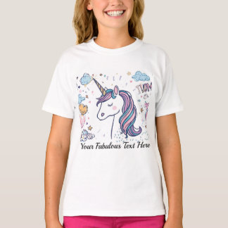 Cute Pastel Unicorn Magical Animal Tee for kids