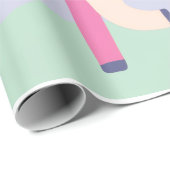 Cute Pastel Unicorn Wrapping Paper – Kids Birthday Geschenkpapier (Rolleneckpunkt)