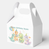 Cute Pastel Watercolor Dinosaurs Birthday Geschenkschachtel (Vorderseite)