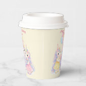 Cute Pastel Watercolor Dinosaurs Birthday Pappbecher (Rechts)