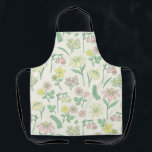 Cute Pastel Wildflower Pattern  Schürze<br><div class="desc">Charming kitchen apron featuring a soft pastel wildflower pattern with delicate botanical illustrations in pink, yellow, and fresh green tones. This cute floral design brings a cheerful spring garden feel to your cooking and baking routine. Perfect for home cooks, bakers, gardeners, and anyone who loves cottagecore style and nature inspired...</div>