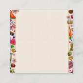 Cute Pastry Confections Sweets Begleitkarte (Rückseite)