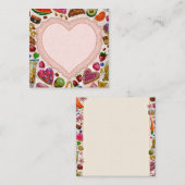 Cute Pastry Confections Sweets Begleitkarte (Vorne/Hinten)