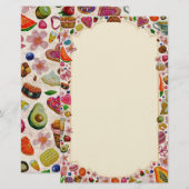 Cute Pastry Confections Sweets Briefpapier (Vorne/Hinten)