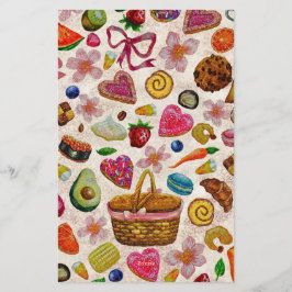 Cute Pastry Confections Sweets Briefpapier