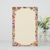 Cute Pastry Confections Sweets Briefpapier (Stehend Vorderseite)