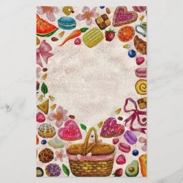 Cute Pastry Confections Sweets Briefpapier