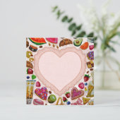 Cute Pastry Confections Sweets Einladung (Stehend Vorderseite)