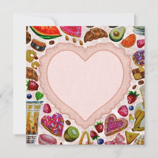 Cute Pastry Confections Sweets Einladung (Vorderseite)