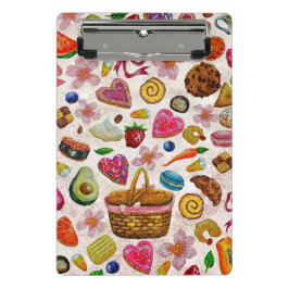 Cute Pastry Confections Sweets Mini Klemmbrett