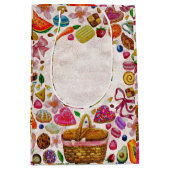 Cute Pastry Confections Sweets Mittlere Geschenktüte (Vorderseite)