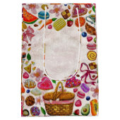 Cute Pastry Confections Sweets Mittlere Geschenktüte (Rückseite)