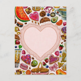 Cute Pastry Confections Sweets Postkarte