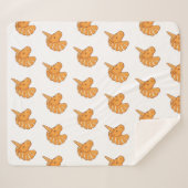 Cute Pastry Unicorn Head Cartoon Sherpadecke (Vorderseite (Horizontal))