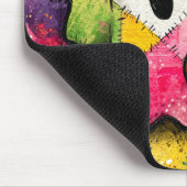 Cute Patchwork Ghost Colorful Splatter Art Mousepad (Ecke)