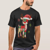 Cute Patchwork Reindeer Christmas Xmas Men Women K T-Shirt (Vorderseite)