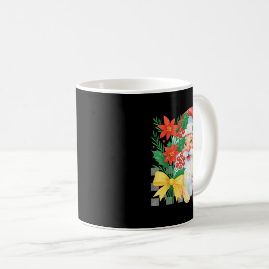 Cute Patchwork Santa Claus Christmas Holiday Women Kaffeetasse (VorderseiteRechts)