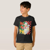 Cute Patchwork Santa Claus Christmas Holiday Women T-Shirt (Vorne ganz)