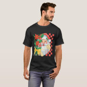 Cute Patchwork Santa Claus Christmas Holiday Women T-Shirt (Vorne ganz)