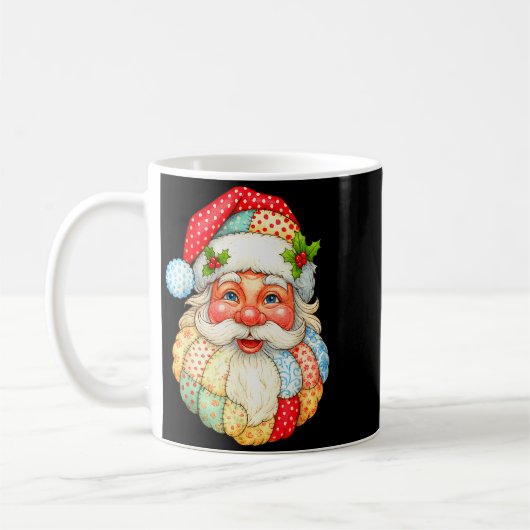 Cute Patchwork Santa Claus Christmas Xmas Men Wome Kaffeetasse (Links)