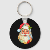 Cute Patchwork Santa Claus Christmas Xmas Men Wome Schlüsselanhänger (Vorderseite)