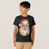 Cute Patchwork Santa Claus Christmas Xmas Men Wome T-Shirt (Vorne ganz)