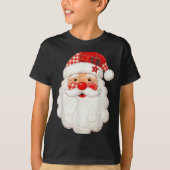 Cute Patchwork Santa Claus Christmas Xmas Men Wome T-Shirt (Vorderseite)