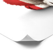 Cute Patriotic Puerto Rico Flag Puppy Dog, White Poster (Ecke)