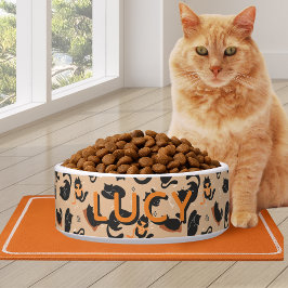 Cute Pattern Orange Black Cat Napf